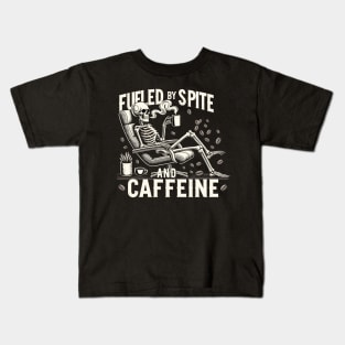 Special 'Fueled by Spite and Caffeine' Design Kids T-Shirt